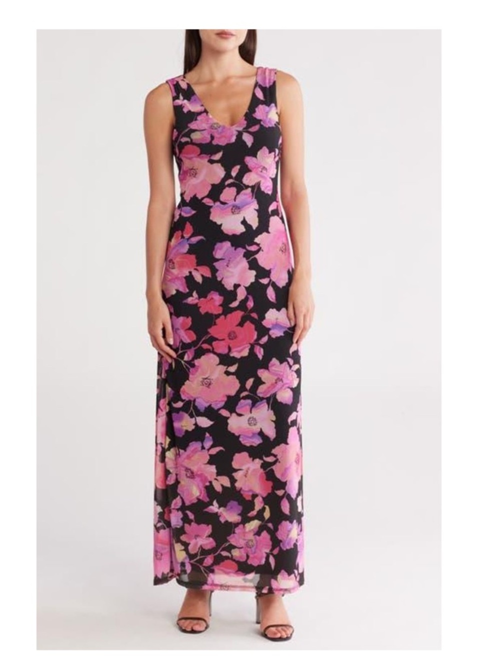 AFRM Los Angeles Pink Marble Bloom Maxi Wedding Guest Dress Size XS